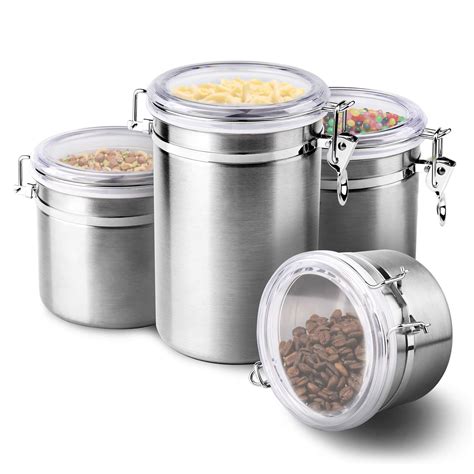 metal food storage boxes|stainless steel storage jars.